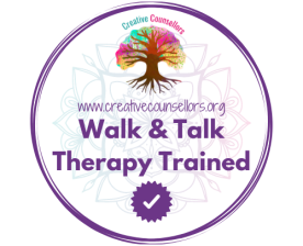 A badge with the words 