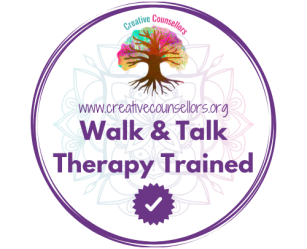 A badge with the words